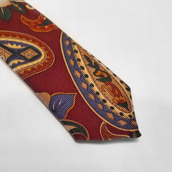 Liberty Of London Silk Paisley Floral Tie - Picture 4 of 4